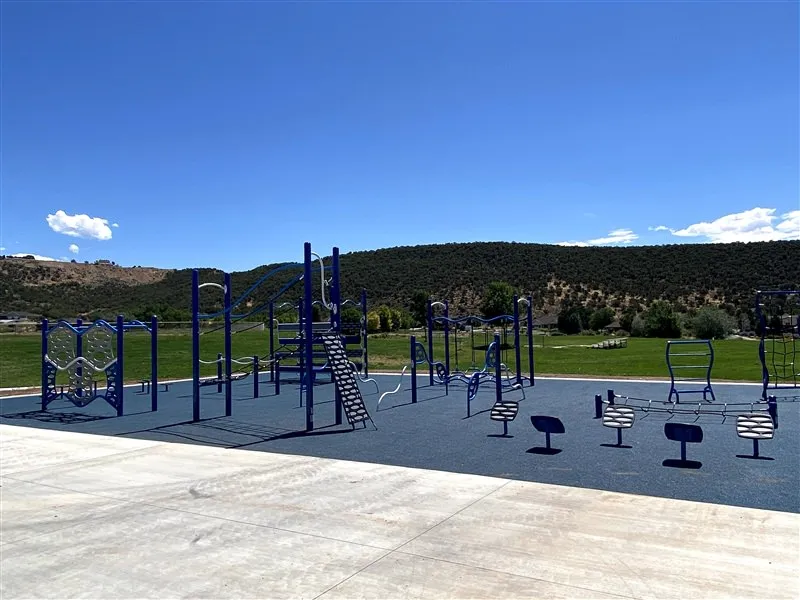 large playground fitness space at Cedaredge Middle School in Cedaredge, CO